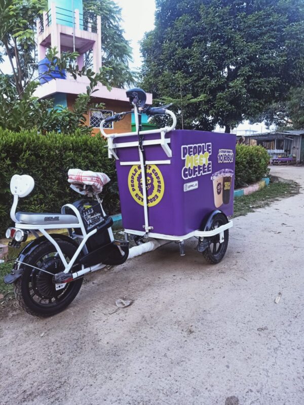 Gerobak sepeda listrik type pujasera People meat coffee 1