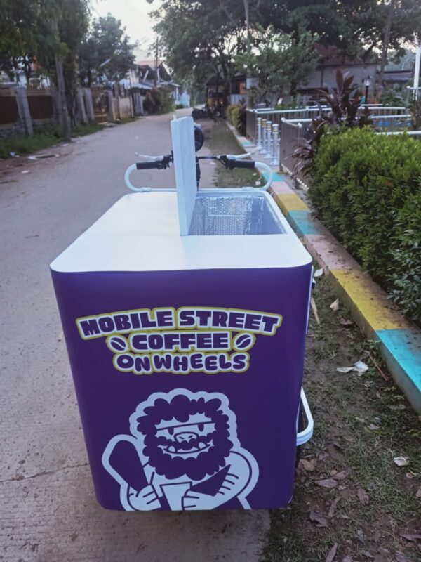 Gerobak sepeda listrik type pujasera People meat coffee 6
